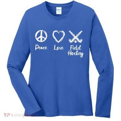 I Love Field Hockey Gift Women's Long Sleeve Shirt