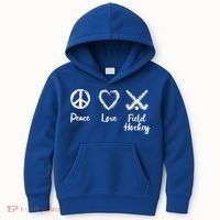 I Love Field Hockey Gift Kids Hoodie thumb 0