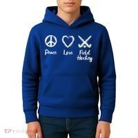 I Love Field Hockey Gift Kids Hoodie thumb 4