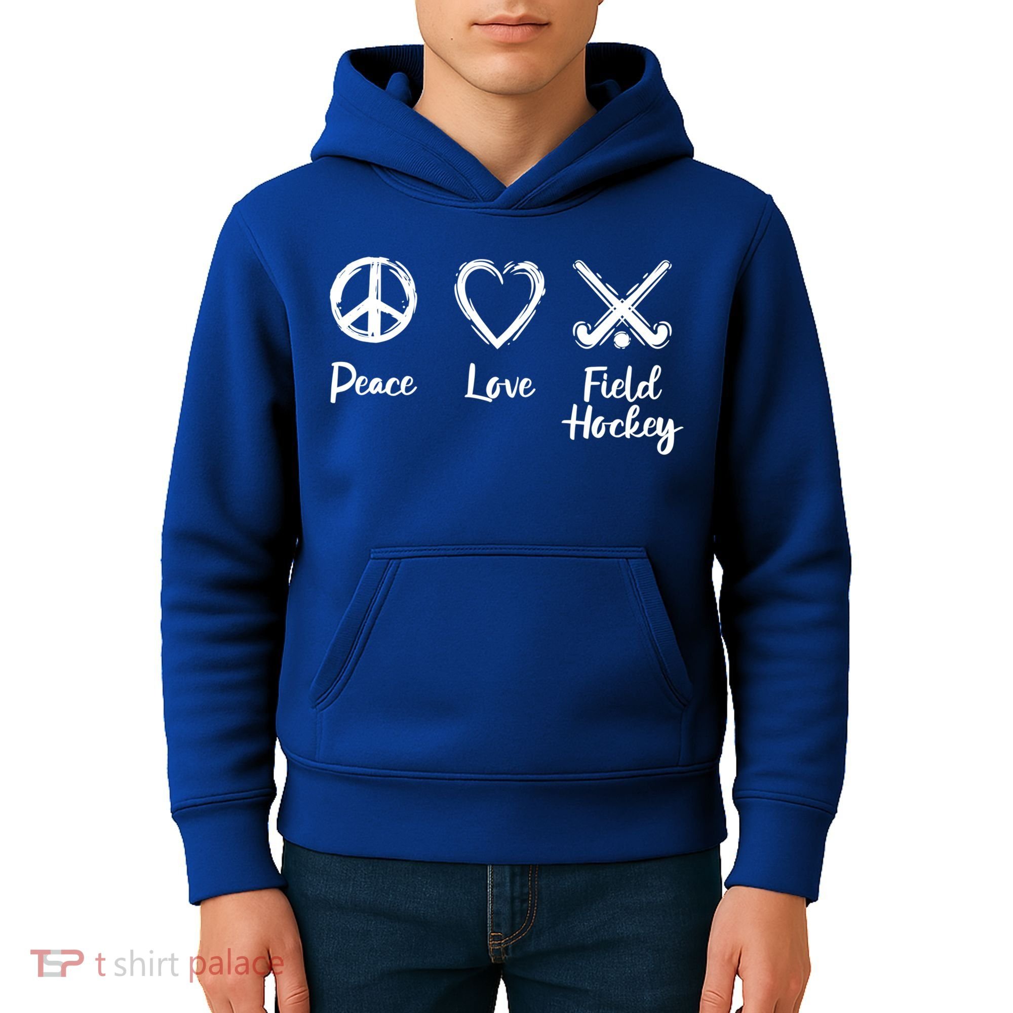 I Love Field Hockey Gift Kids Hoodie