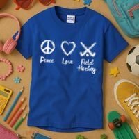I Love Field Hockey Gift Kids T-Shirt thumb 3