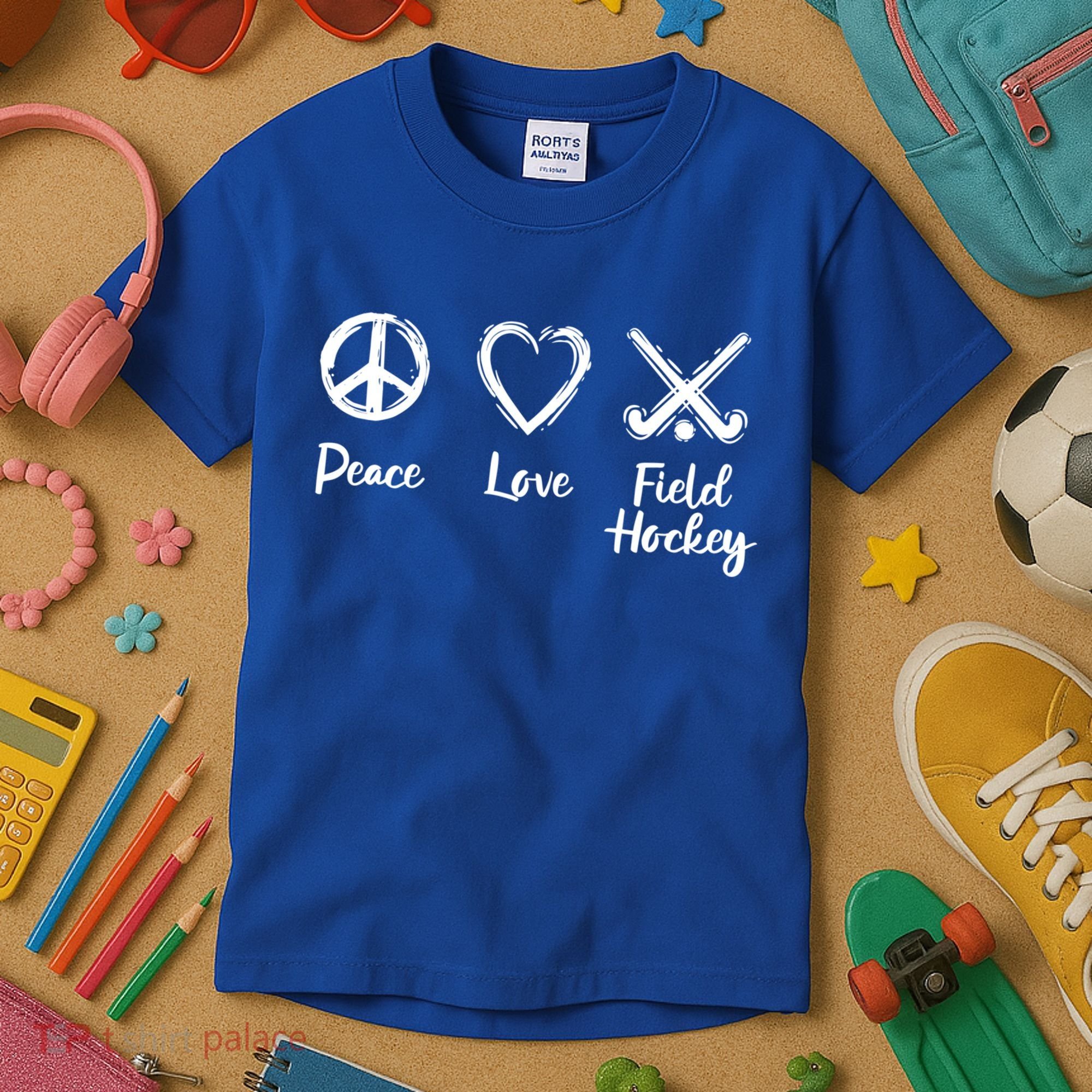 I Love Field Hockey Gift Kids T-Shirt