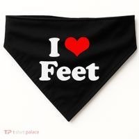 I Love Feet I Heart Feet USA-Made Doggie Bandana thumb 0