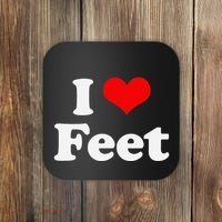 I Love Feet I Heart Feet Coaster thumb 0