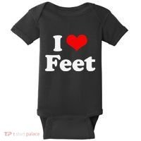 I Love Feet I Heart Feet Baby Bodysuit thumb 0