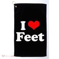 I Love Feet I Heart Feet Golf Towel thumb 0