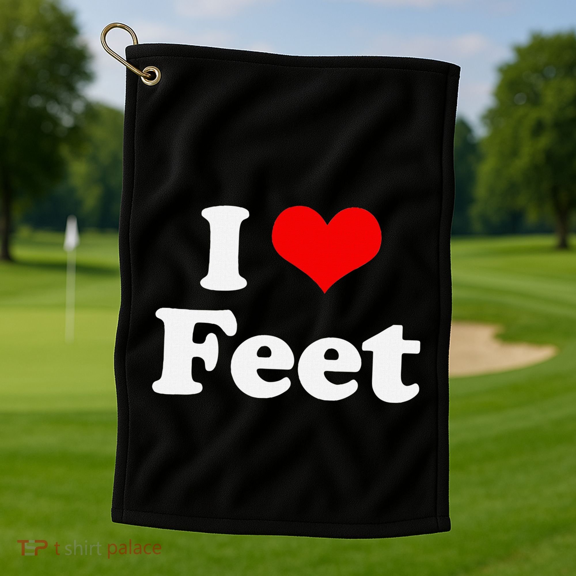 I Love Feet I Heart Feet Golf Towel