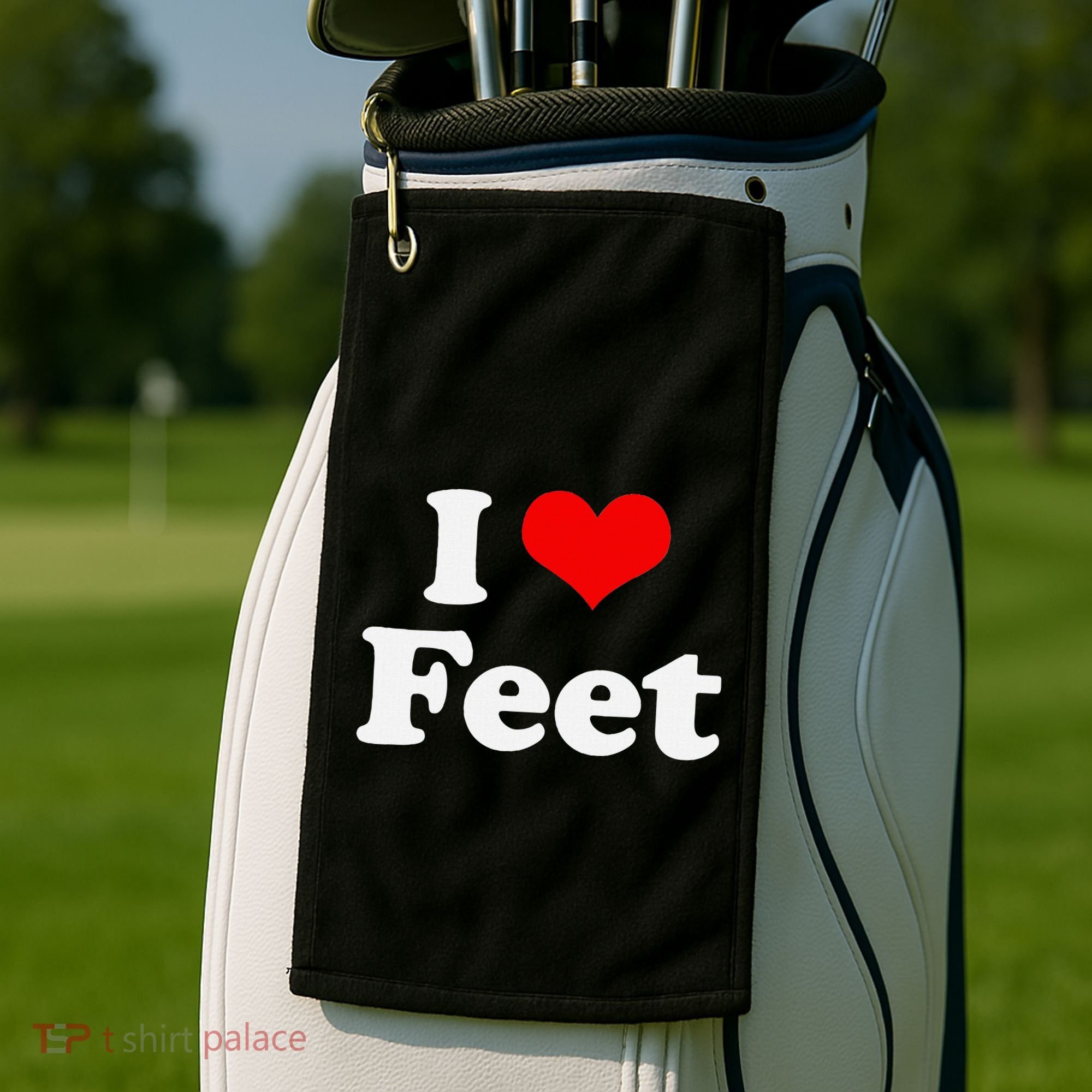 I Love Feet I Heart Feet Golf Towel