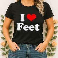 I Love Feet I Heart Feet Women's T-Shirt thumb 2