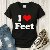 I Love Feet I Heart Feet Women's T-Shirt thumb 3