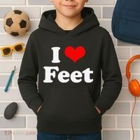 I Love Feet I Heart Feet Kids Hoodie thumb 2