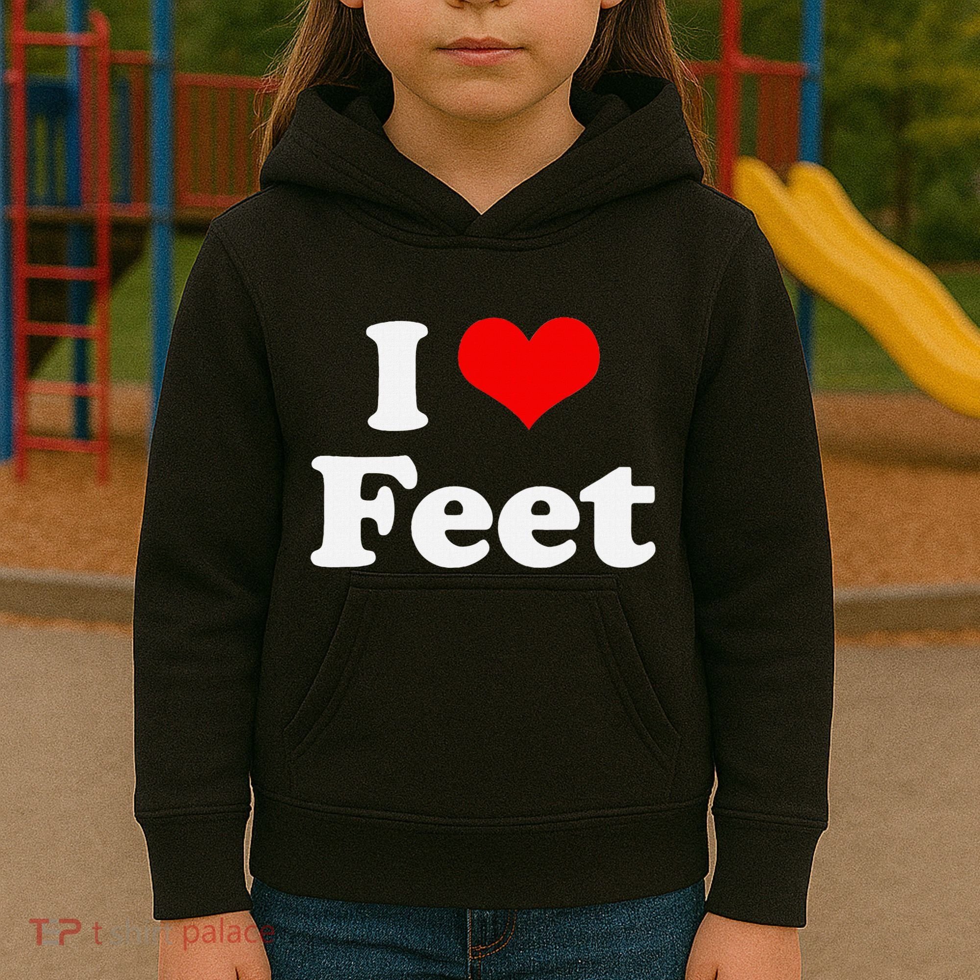 I Love Feet I Heart Feet Kids Hoodie