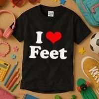 I Love Feet I Heart Feet Kids T-Shirt thumb 3