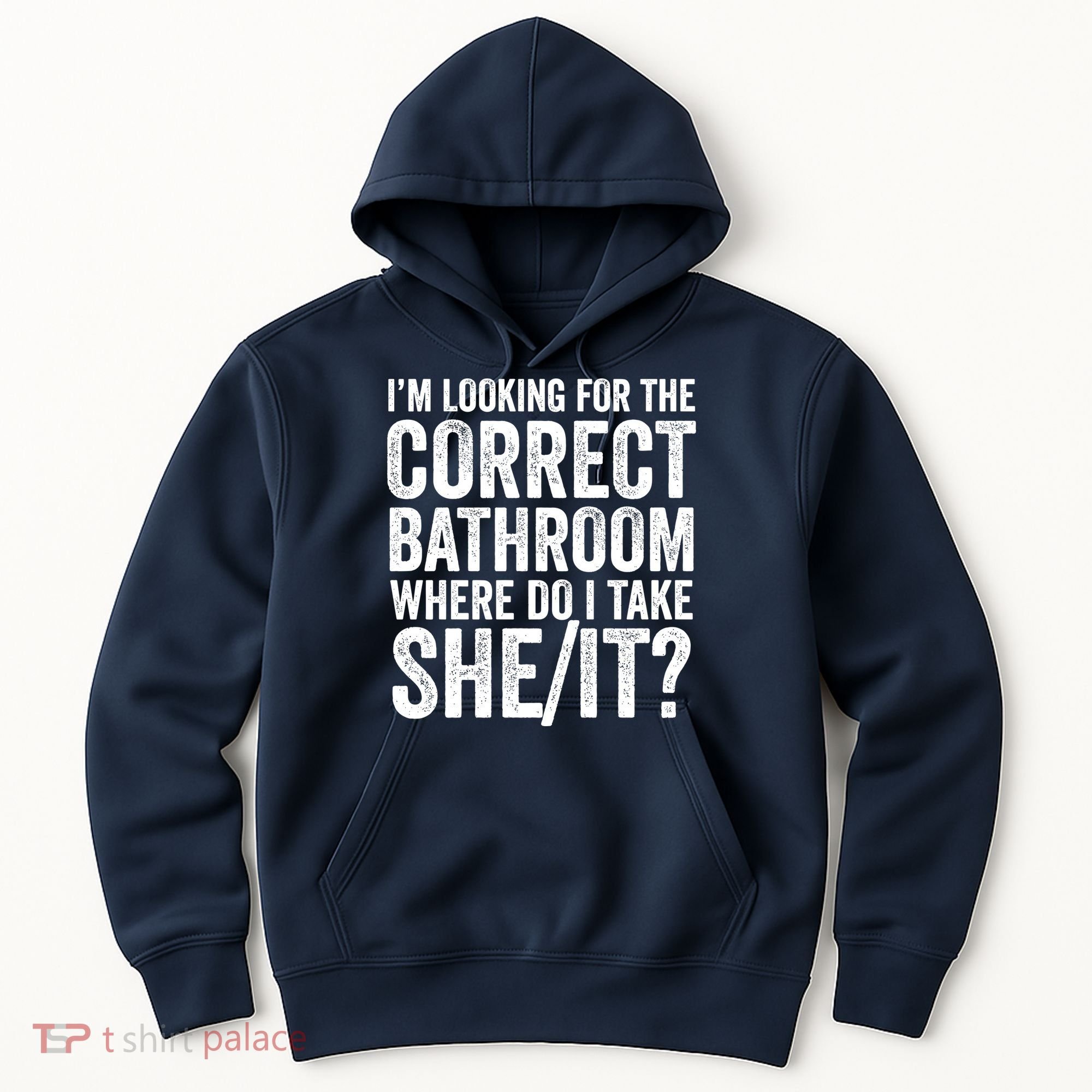 I’M Looking For The Correct Bathroom Where Do I Take A She/It? Funny Sarcastic Hoodie
