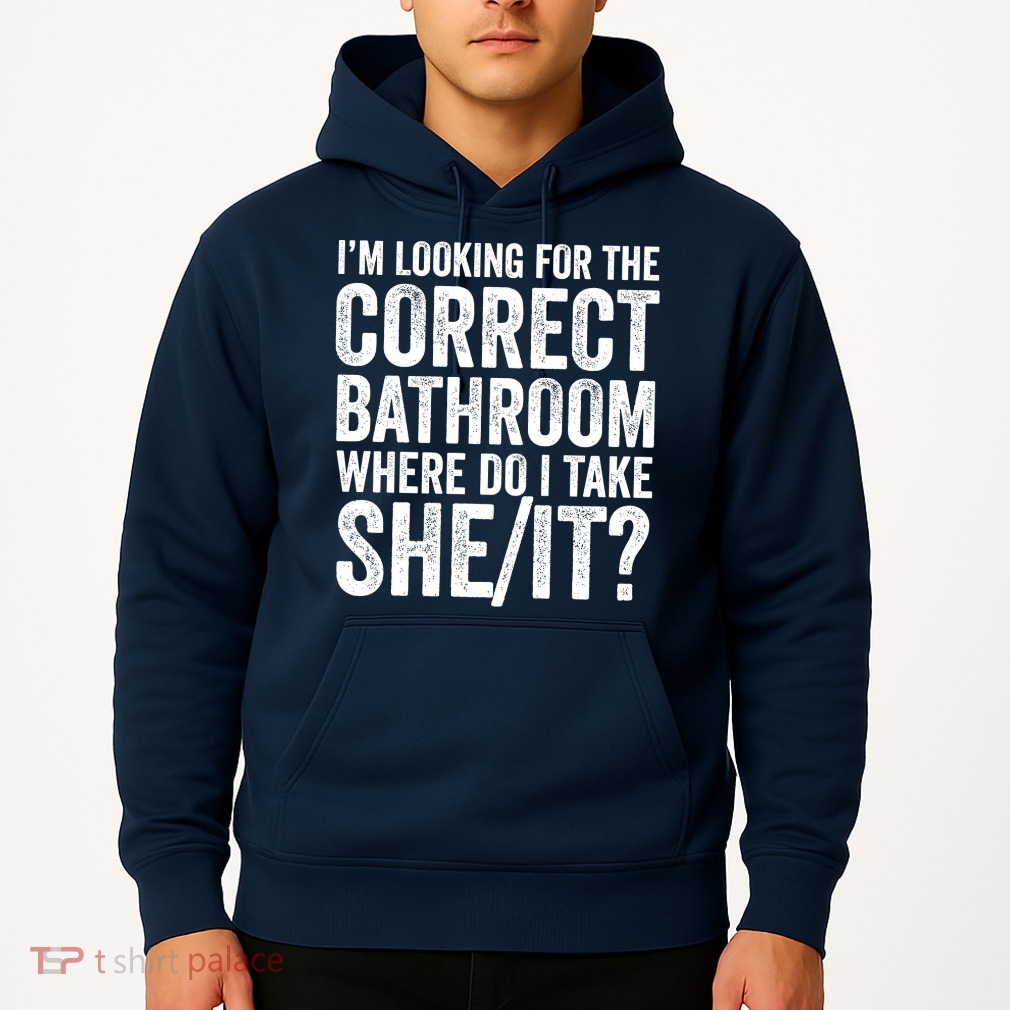I’M Looking For The Correct Bathroom Where Do I Take A She/It? Funny Sarcastic Hoodie