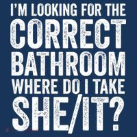 I’M Looking For The Correct Bathroom Where Do I Take A She/It? Funny Sarcastic Women's Tank Top thumb 5
