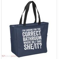 I’M Looking For The Correct Bathroom Where Do I Take A She/It? Funny Sarcastic Tote Bag thumb 2