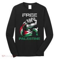 I Love Free Palestine Flag Save Gaza Strip Palestinian Long Sleeve Shirt thumb 0