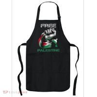 I Love Free Palestine Flag Save Gaza Strip Palestinian Apron thumb 0