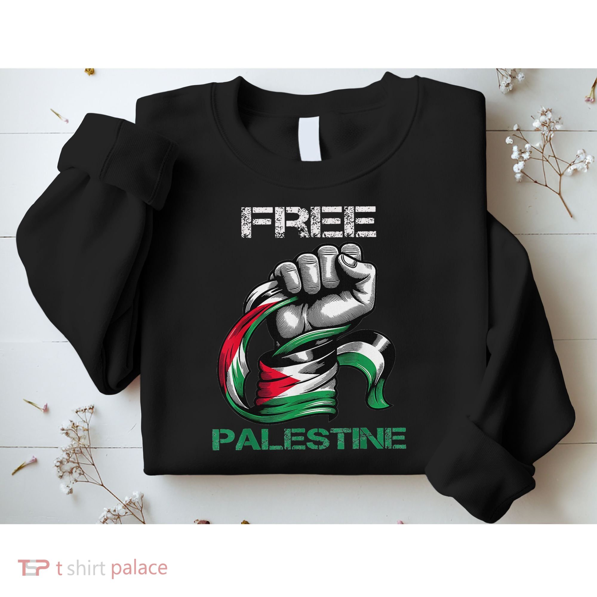 I Love Free Palestine Flag Save Gaza Strip Palestinian Sweatshirt