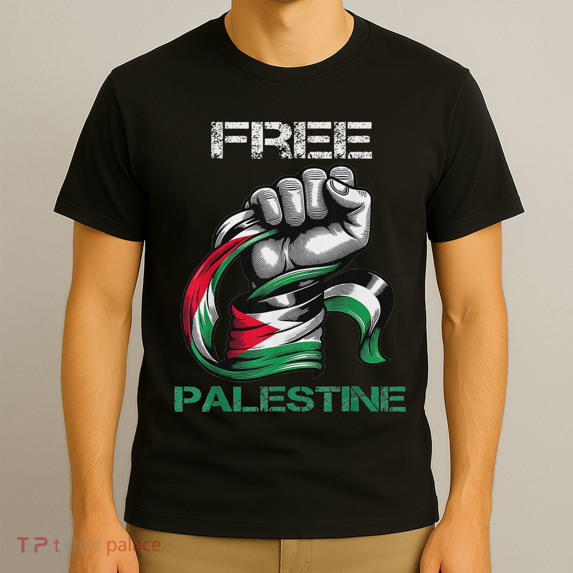 I Love Free Palestine Flag Save Gaza Strip Palestinian T-Shirt