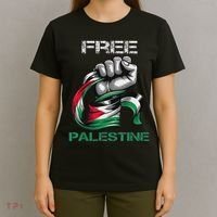 I Love Free Palestine Flag Save Gaza Strip Palestinian T-Shirt thumb 4
