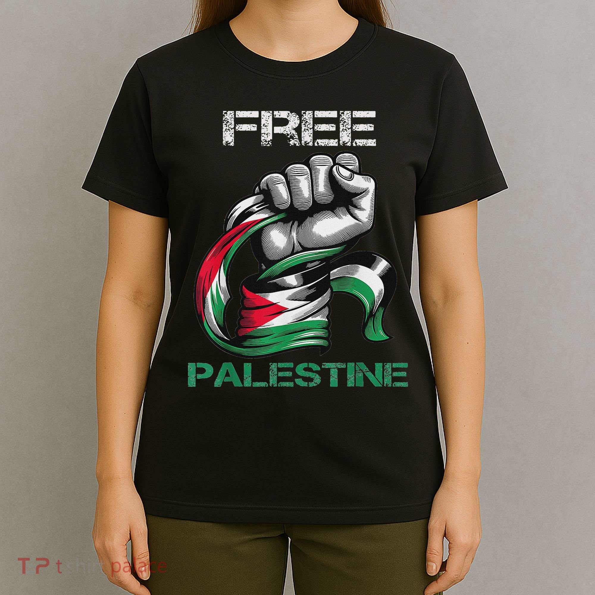 I Love Free Palestine Flag Save Gaza Strip Palestinian T-Shirt