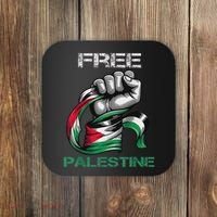 I Love Free Palestine Flag Save Gaza Strip Palestinian Coaster thumb 0
