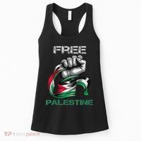 I Love Free Palestine Flag Save Gaza Strip Palestinian Women's Tank Top thumb 0