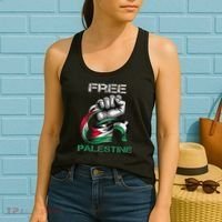 I Love Free Palestine Flag Save Gaza Strip Palestinian Women's Tank Top thumb 2