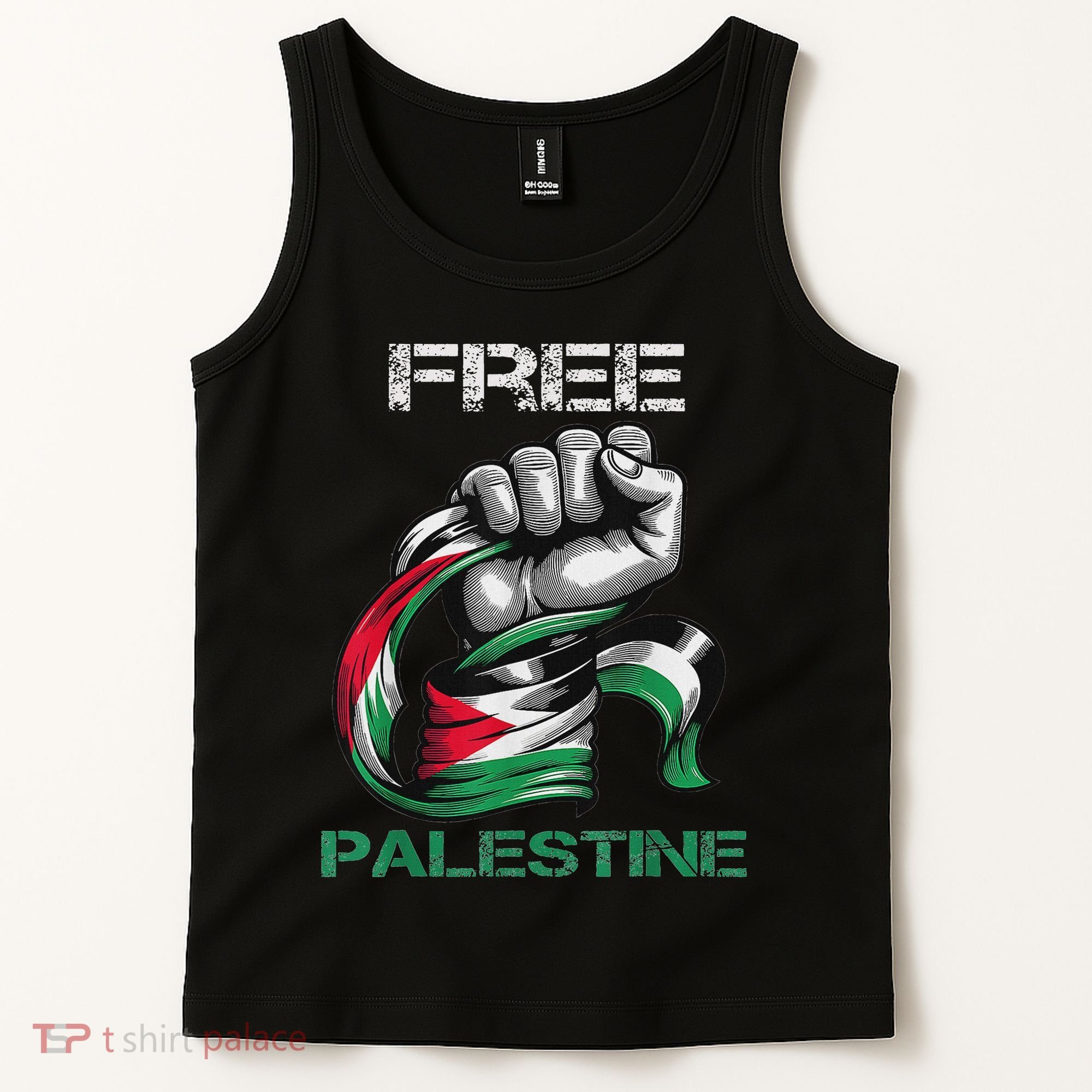 I Love Free Palestine Flag Save Gaza Strip Palestinian Tank Top
