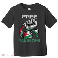 I Love Free Palestine Flag Save Gaza Strip Palestinian Toddler T-Shirt thumb 0
