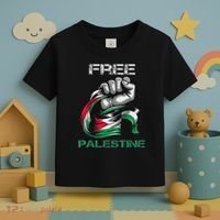 I Love Free Palestine Flag Save Gaza Strip Palestinian Toddler T-Shirt thumb 3