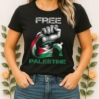I Love Free Palestine Flag Save Gaza Strip Palestinian Women's T-Shirt thumb 2