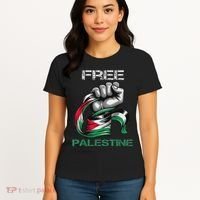 I Love Free Palestine Flag Save Gaza Strip Palestinian Women's T-Shirt thumb 4