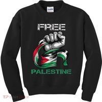 I Love Free Palestine Flag Save Gaza Strip Palestinian Kids Sweatshirt thumb 0