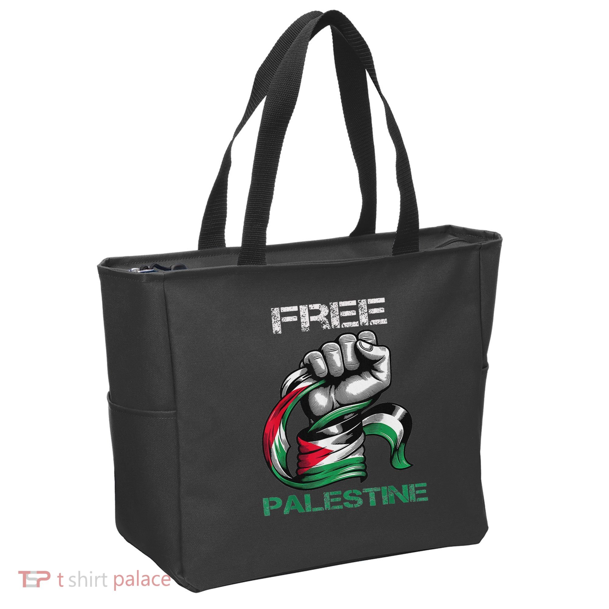 I Love Free Palestine Flag Save Gaza Strip Palestinian Tote Bag