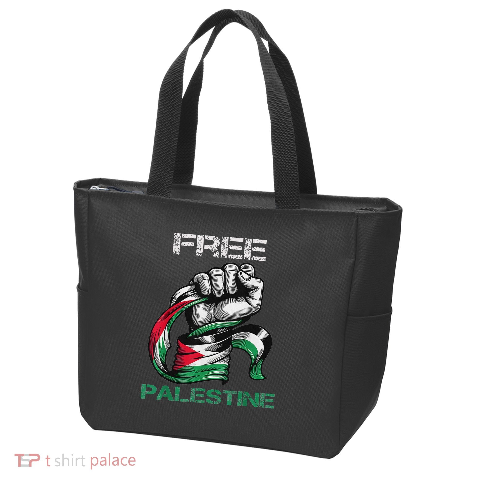 I Love Free Palestine Flag Save Gaza Strip Palestinian Tote Bag