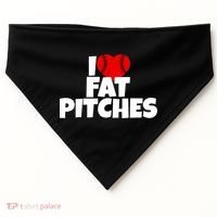 I Love Fat Pitches USA-Made Doggie Bandana thumb 0