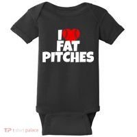 I Love Fat Pitches Baby Bodysuit thumb 0