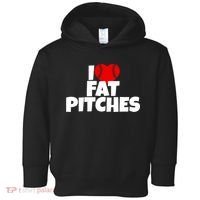 I Love Fat Pitches Toddler Hoodie thumb 0