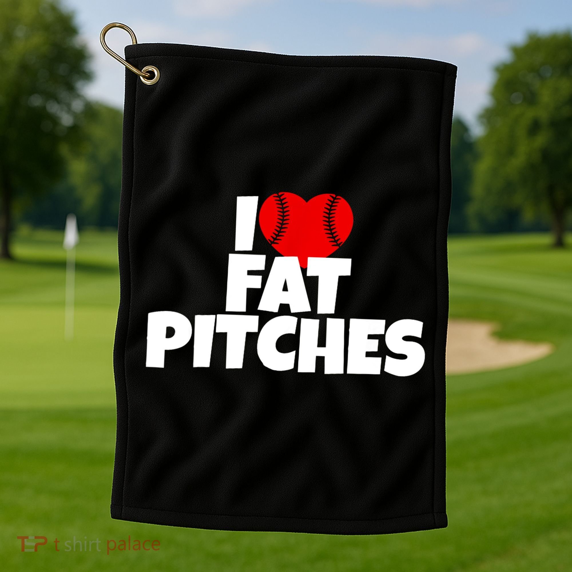I Love Fat Pitches Golf Towel