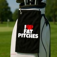 I Love Fat Pitches Golf Towel thumb 2