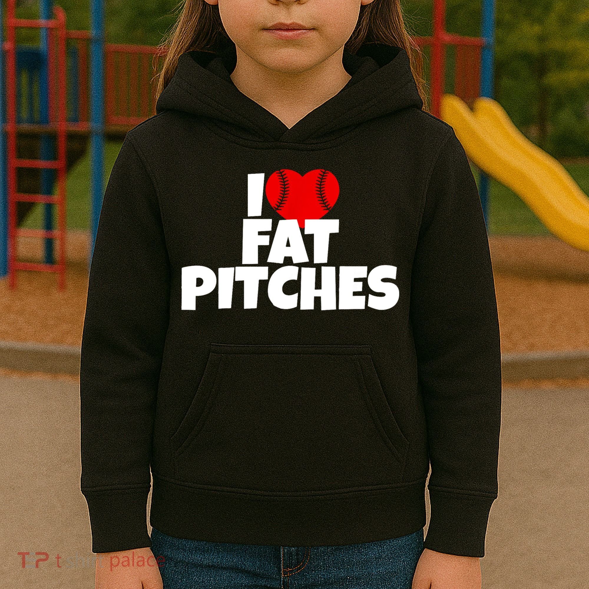 I Love Fat Pitches Kids Hoodie