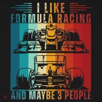 I Like Formula Racing And Maybe 3 People Retro USA-Made Doggie Bandana thumb 2