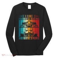 I Like Formula Racing And Maybe 3 People Retro Long Sleeve Shirt thumb 0