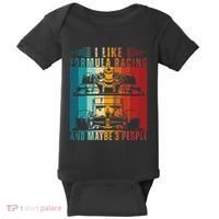 I Like Formula Racing And Maybe 3 People Retro Baby Bodysuit thumb 0