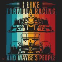 I Like Formula Racing And Maybe 3 People Retro Hat thumb 2