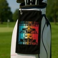 I Like Formula Racing And Maybe 3 People Retro Golf Towel thumb 2