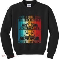 I Like Formula Racing And Maybe 3 People Retro Kids Sweatshirt thumb 0